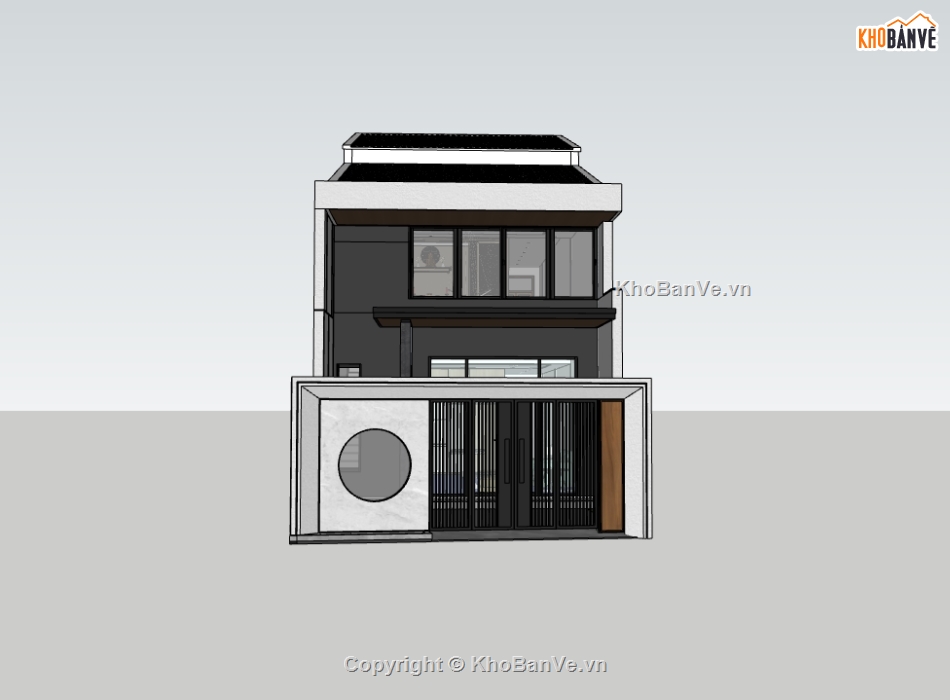 su nhà phố,sketchup nhà phố,su nhà phố 2 tầng