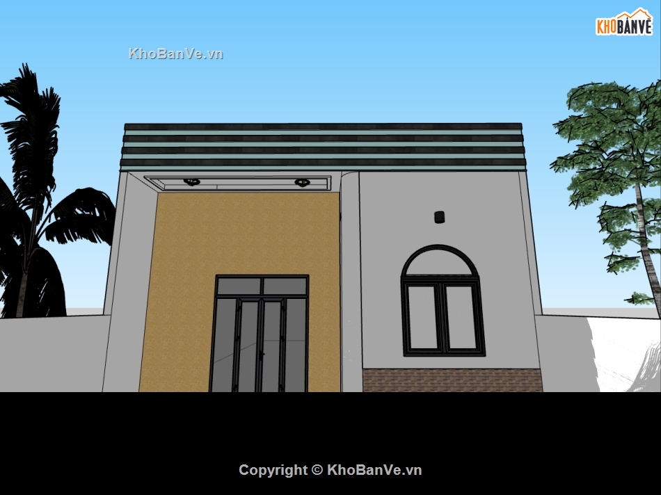 nhà cấp 4,su nhà cấp 4,sketchup nhà cấp 4