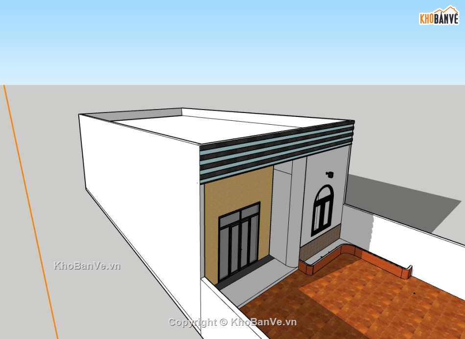 nhà cấp 4,su nhà cấp 4,sketchup nhà cấp 4