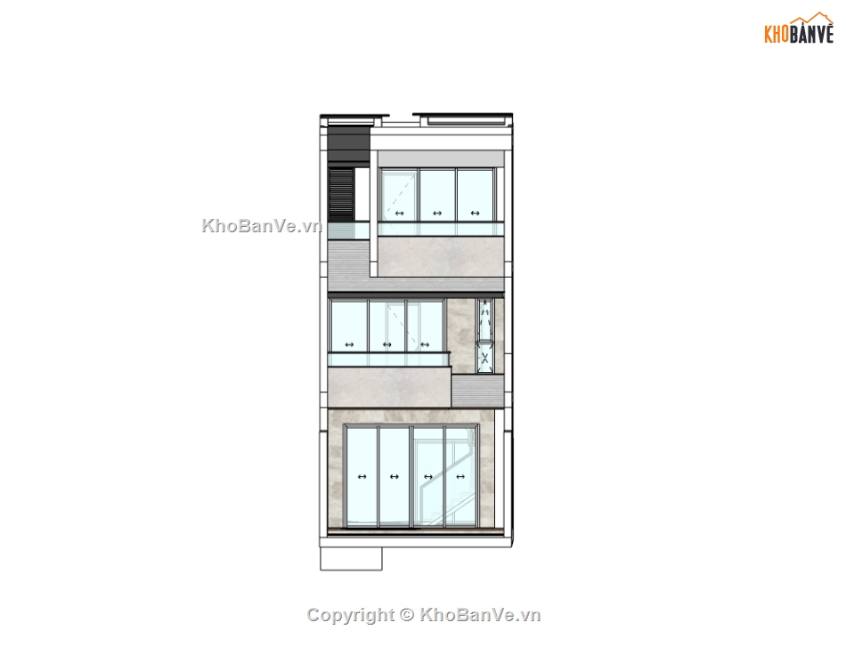 nhà phố 3 tầng,nhà phố,su nhà phố,sketchup nhà phố