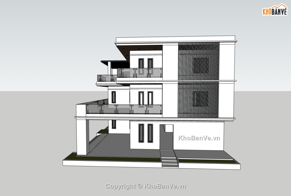 biệt thự 3 tầng,su biệt thự,sketchup biệt thự,su biệt thự 3 tầng,sketchup biệt thự 3 tầng