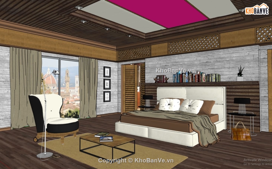 model phòng ngủ hiện đại,sketchup phòng khách hiện đại,File sketchup phòng ngủ hiện đại,file su phòng ngủ đẹp