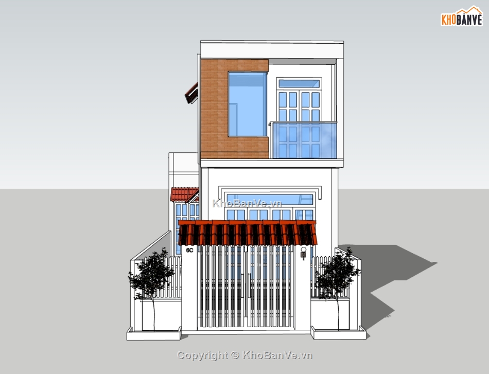 su nhà phố,sketchup nhà phố,su nhà phố 2 tầng