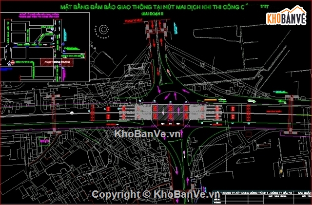 thiết kế giao thông,bản vẽ nút giao thông,nút giao thông Mai Dịch,bản vẽ nút giao thông đầy đủ