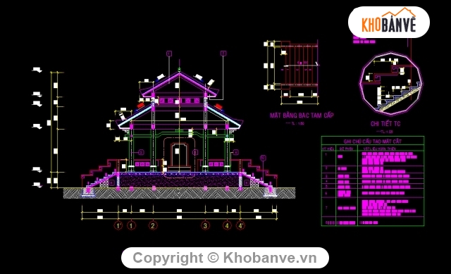 Bản vẽ autocad,Bản cad thiết kế,chùa an lập,thiết kế chùa An Lập