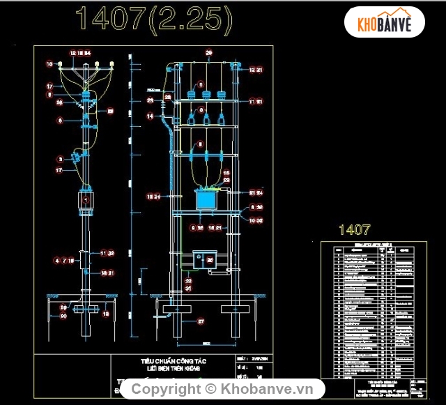 Bản vẽ chi tiết,bản vẽ TBA 100KVA,tiêu chuẩn công tắc,công tắc điện trên cao