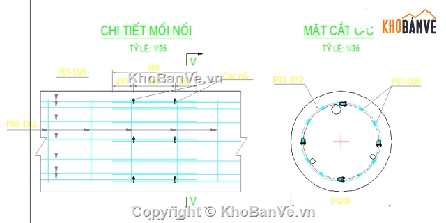 khoan nhồi cọc,cọc khoan nhồi,bản vẽ cọc khoan nhồi,D=1.2m,cọc khoan nhồi 1200