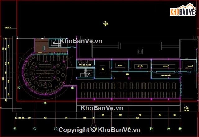 bản vẽ kiến trúc,kiến trúc nhà hiệu bộ,trường tiểu học Suối Hoa,mẫu nhà hiệu bộ