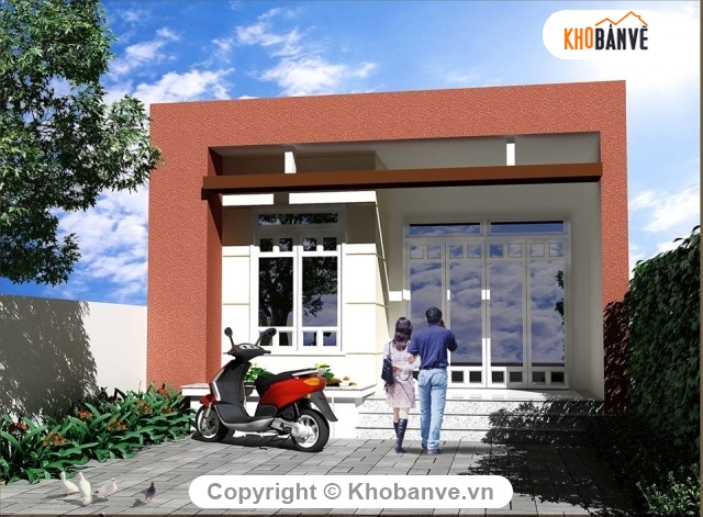 nhà cấp 4 6x22.7m,thiết kế nhà,thiết kế nhà 4 tầng,bản vẽ 4 tầng,thiết kế nhà cấp 4