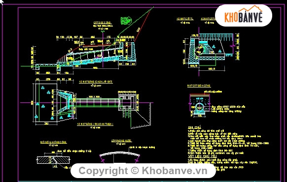 mặt cắt ngang,đường mặt cắt ngang B=6m,thiết kế thi công tuyến+cống+tràn,Bản vẽ tràn rọ đá + khối lượng,Bản vẽ cống + khối lượng