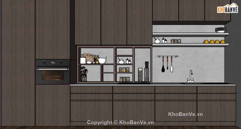 sketchup tủ bếp,file sketchup tủ bếp cực đẹp,model sketchup tủ bếp,file sketchup tủ bếp,su nội thất