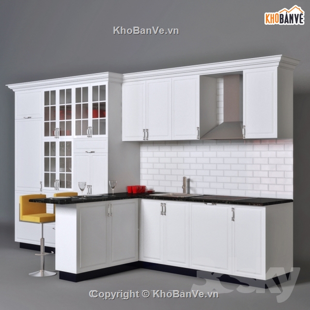 Mẫu tủ bếp 3dmax,3dmax thiết kế tủ bếp,tủ bếp đẹp 3dmax,tủ bếp màu trắng 3dmax,thiết kế nội thất bếp