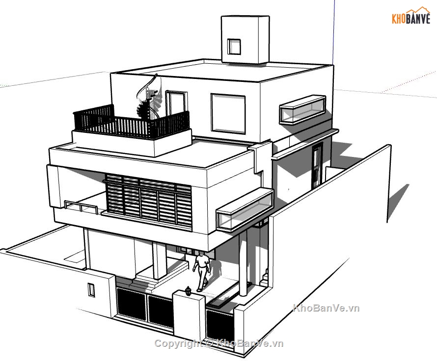 file su biệt thự,sketchup biệt thự,model su biệt thự