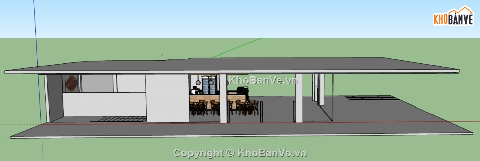 sketchup nội thất quán coffee,File sketchup nội thất quán coffee,3d sketchup nội thất quán coffee