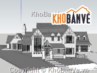 biệt thự 2 tầng,biệt thự sketchup,sketchup biệt thự 2 tầng,file su biệt thự 2 tầng,model su biệt thự 2 tầng