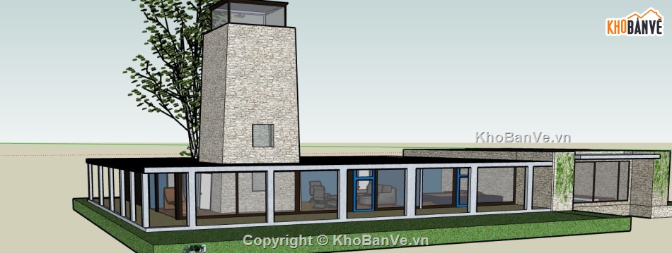 Model sketchup nhà hiện đại,model su nhà nghỉ dưỡng,su nhà nghỉ dưỡng