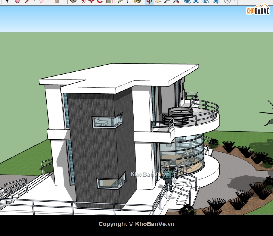 nhà 2 tầng,nhà phố 2 tầng,file su nhà phố 2 tầng,model su nhà phố 2 tầng,file sketchup nhà phố 2 tầng