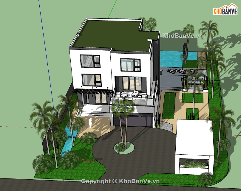 sketchup nhà phố,model 3d nhà phố,model su nhà phố,file su nhà phố,file 3d nhà phố