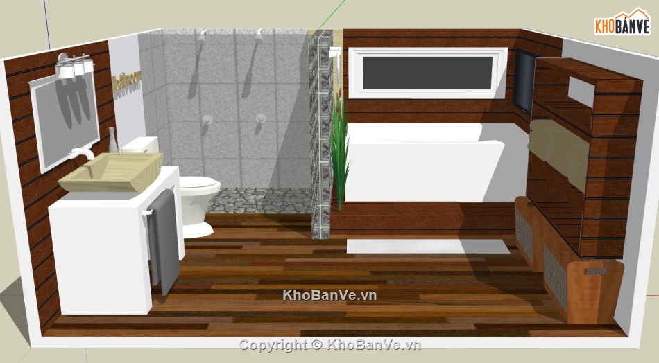 phòng tắm,sketchup nội thất phòng tắm,model su nội thất phòng tắm
