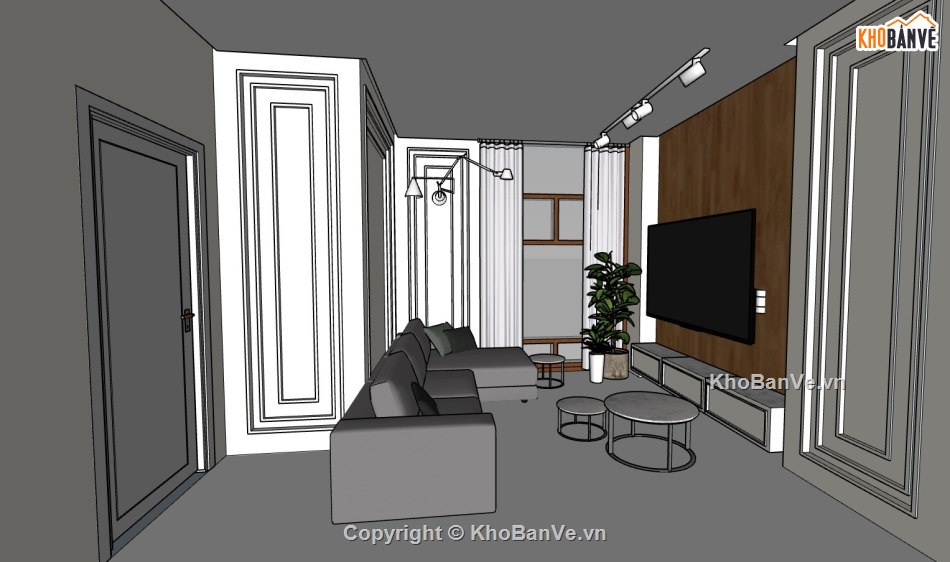 sketchup phòng khách,File phòng khách sketchup,File sketchup phòng khách đẹp,file sketchup phòng khách