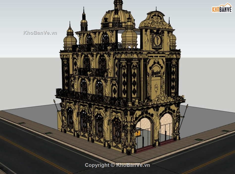 Model sketchup nhà thờ,Model nhà thờ,nhà thờ công giáo,model sketchup nhà thờ