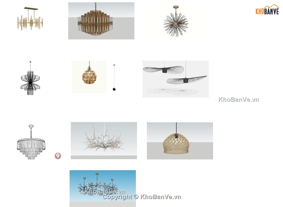 file Su các mẫu đèn trần,đèn trần trang trí,tổng hợp mẫu đèn trần,file sketchup đèn trang trí