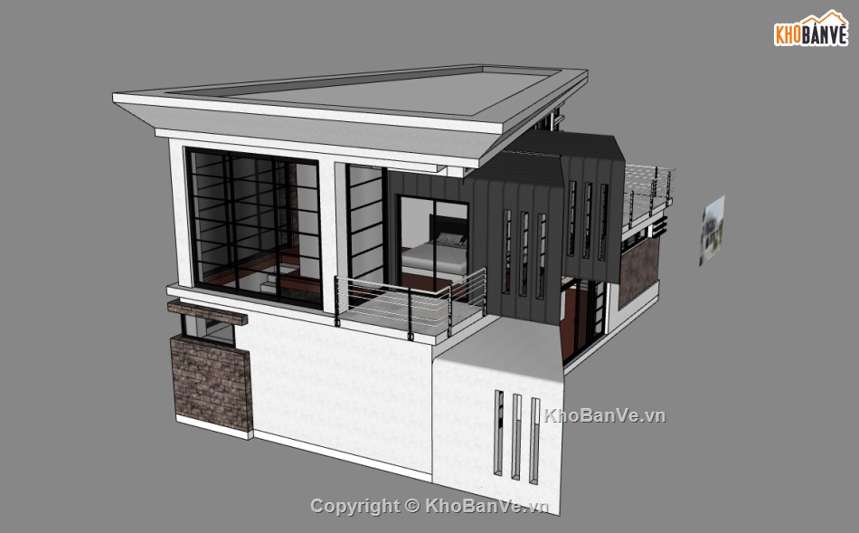 nhà phố 2 tầng file su,model su nhà phố 2 tầng,model sketchup nhà phố 2 tầng,file sketchup nhà phố 2 tầng