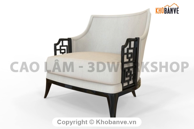 Ghế Sofa,model file 3ds max,Ghế sofa Elan Lounge Chair