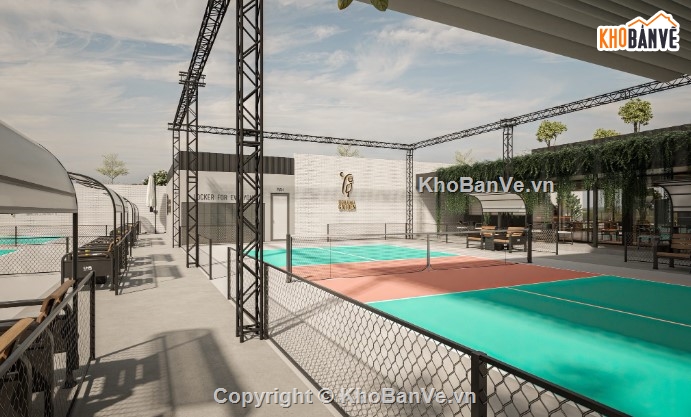 phòng 3d đẹp,PICKLEBALL Garden,sân pickleball