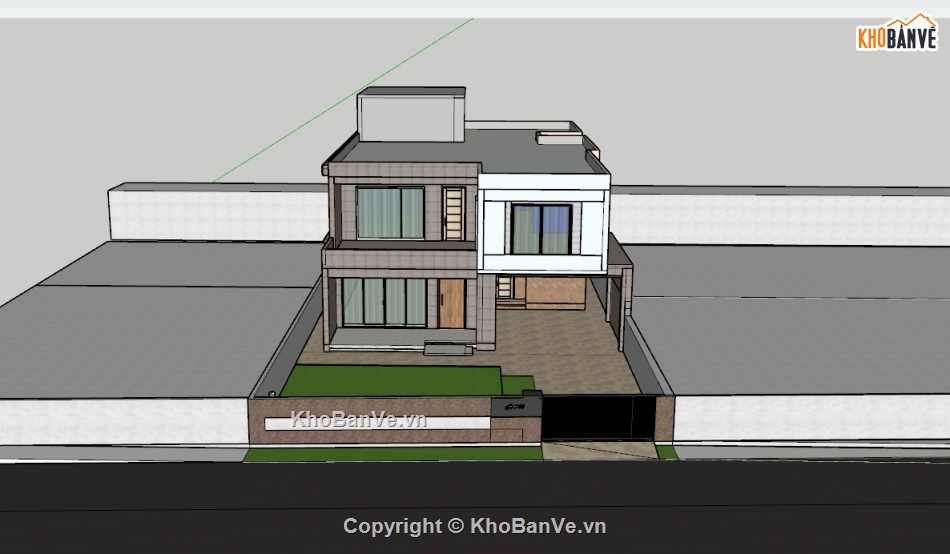 biệt thự,biệt thự 2 tầng,model biệt thự