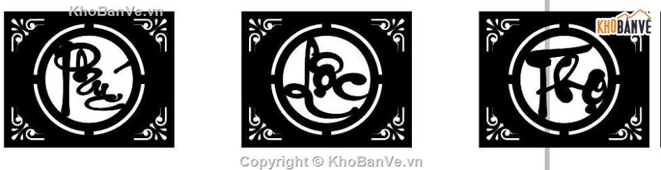 chữ thọ cnc,cnc chữ thọ,cnc chữ phúc,File dxf chữ cnc