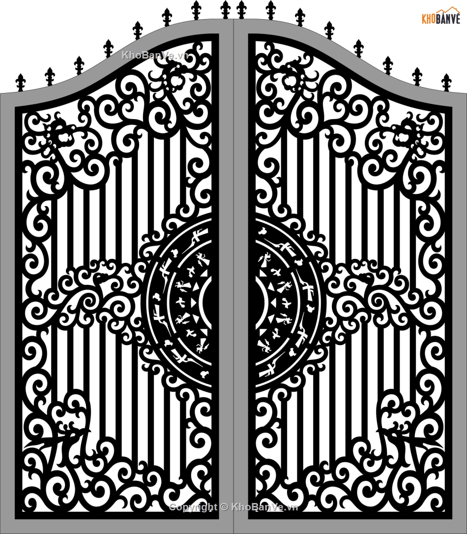 cổng cnc đẹp,file cnc cổng 2 cánh,mẫu cổng đẹp
