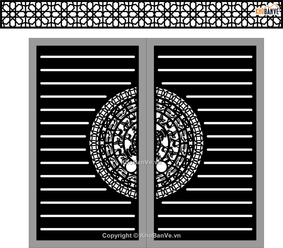 cổng 2 cánh và ô thoáng,file cnc cổng 2 cánh,mẫu cnc cổng 2 cánh,ô thoáng cnc