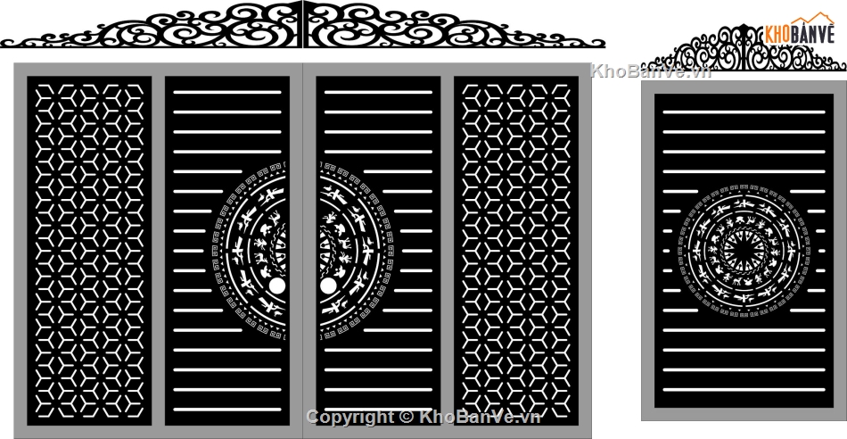 cổng 4 cánh cnc,File cổng 4 cánh,cổng phụ cnc