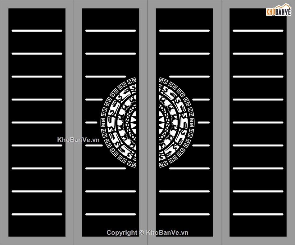cổng 4 cánh cnc,cổng trống đồng cnc,File cổng 4 cánh,dxf cổng cnc đẹp