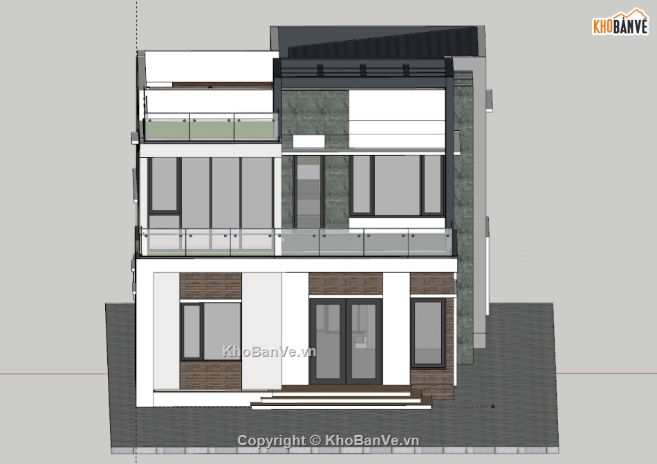 nhà phố,nhà phố 2 tầng,model nhà phố