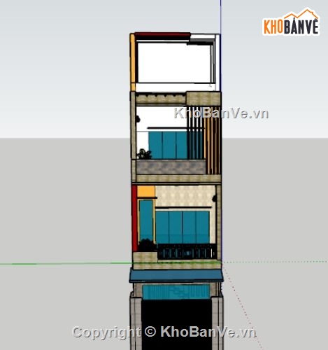 nhà phố 4 tầng,nhà 4 tầng,model nhà phố