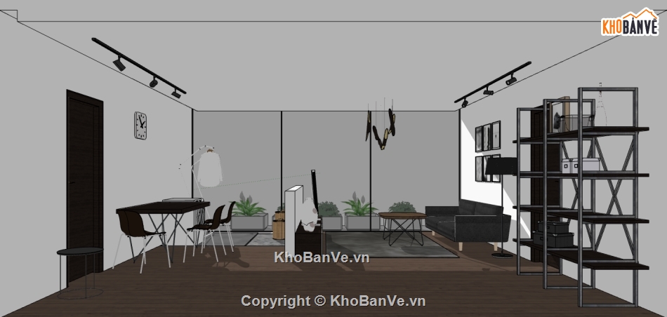 phòng khách,File sketchup phòng khách đẹp,sketchup phòng khách