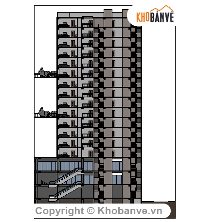 20 tầng,file thiết kế chung cư,thiết kế chung cư,file revit achitecture,Chung cư 20 tầng