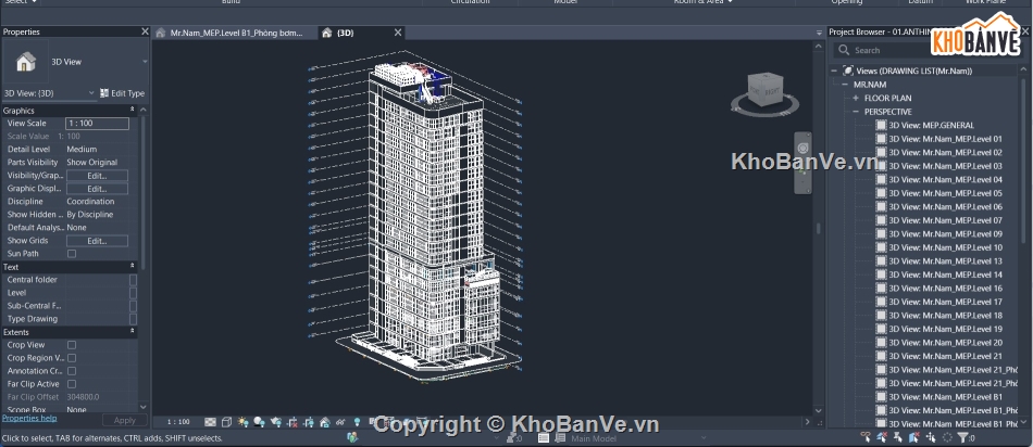 revit,thiết kế revit,kiến rúc,thôn gió,revit 2019,MEP