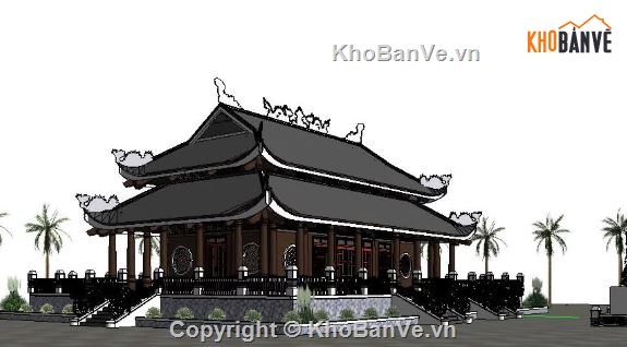 revit chùa,chùa,chùa file revit,file revit chùa