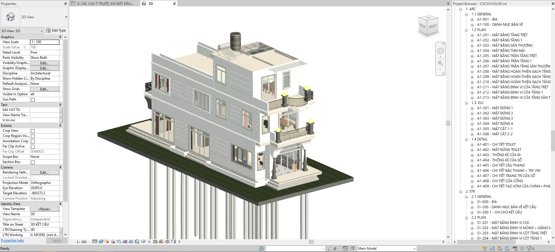 BIỆT THỰ FULL,BIỆT THỰ 03 TẦNG,REVITS,AUTOCAD,6x18m,THUYẾT MINH TÍNH TOÁN