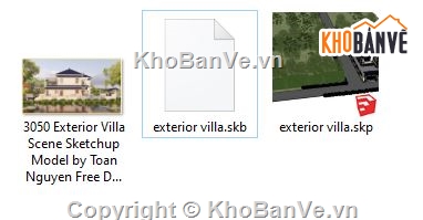 Sketchup ngoại thất,Sketchup ngoại cảnh biệt thự,ngoại cảnh biệt thự,file sketchup biệt thự 2 tầng,sketchup biệt thự 2 tầng