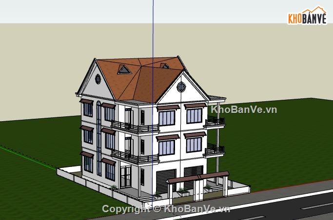 biệt thự 3 tầng,model su biệt thự 3 tầng,biệt thự 3 tầng file su