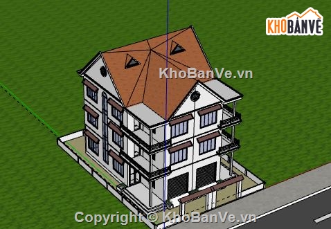 biệt thự 3 tầng,model su biệt thự 3 tầng,biệt thự 3 tầng file su