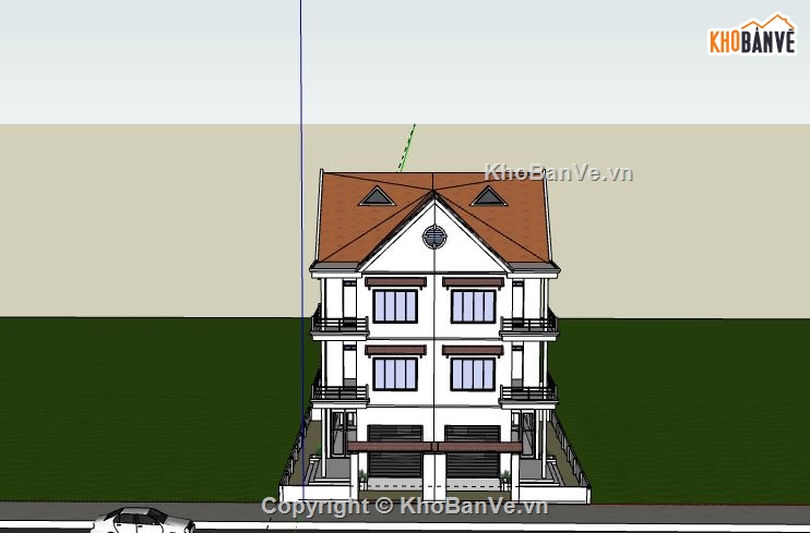 biệt thự 3 tầng,model su biệt thự 3 tầng,biệt thự 3 tầng file su