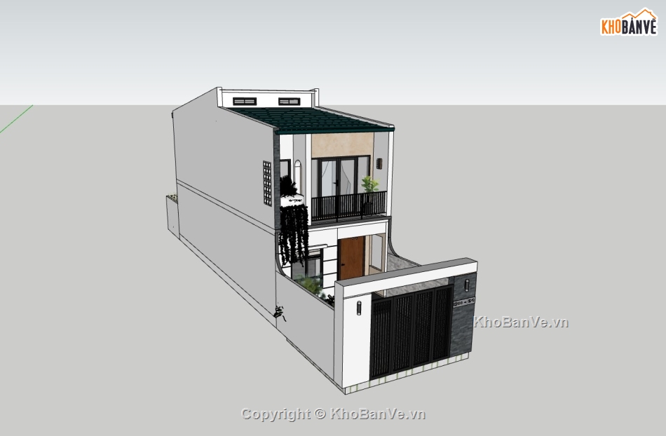 su nhà phố,sketchup nhà phố,su nhà phố 2 tầng