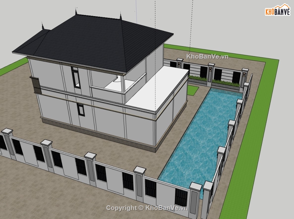 su nhà phố,sketchup nhà phố,su nhà phố 2 tầng,sketchup nhà phố 2 tầng,nhà phố 2 tầng