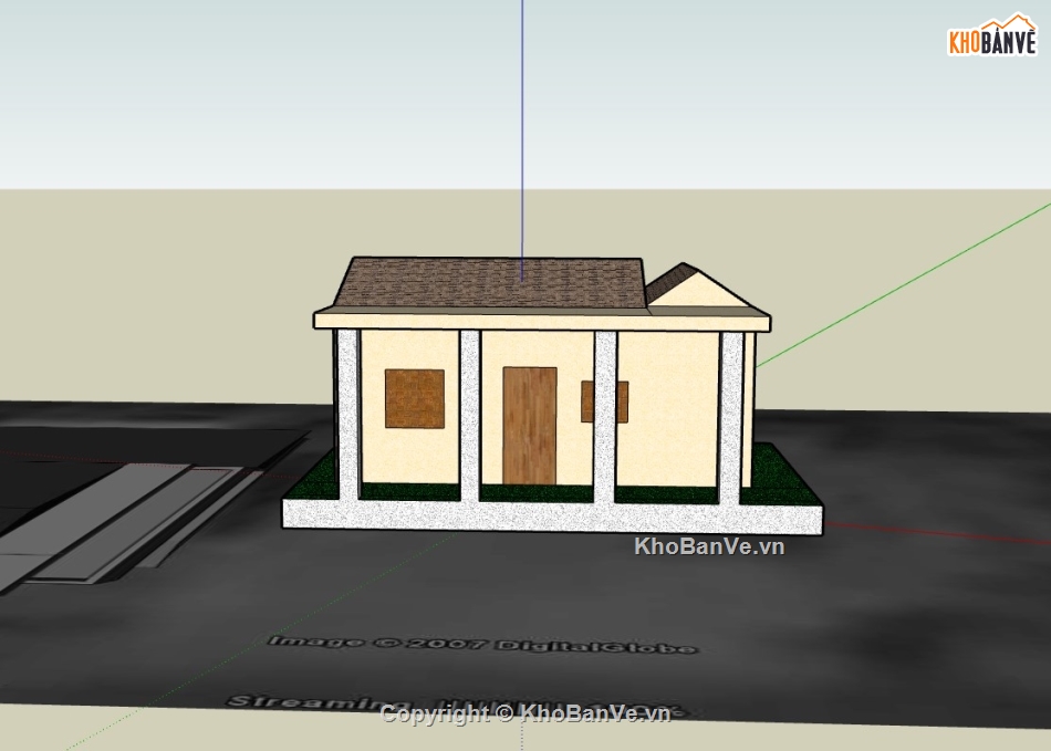 su nhà cấp 4,sketchup nhà cấp 4,nhà cấp 4