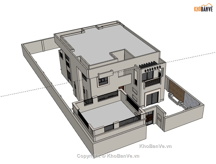 Biệt thự 2 tầng,model su biệt thự 2 tầng,biệt thự 2 tầng file su